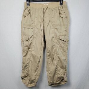 Cato Size 14/16w Elastic Waist Khaki Capri